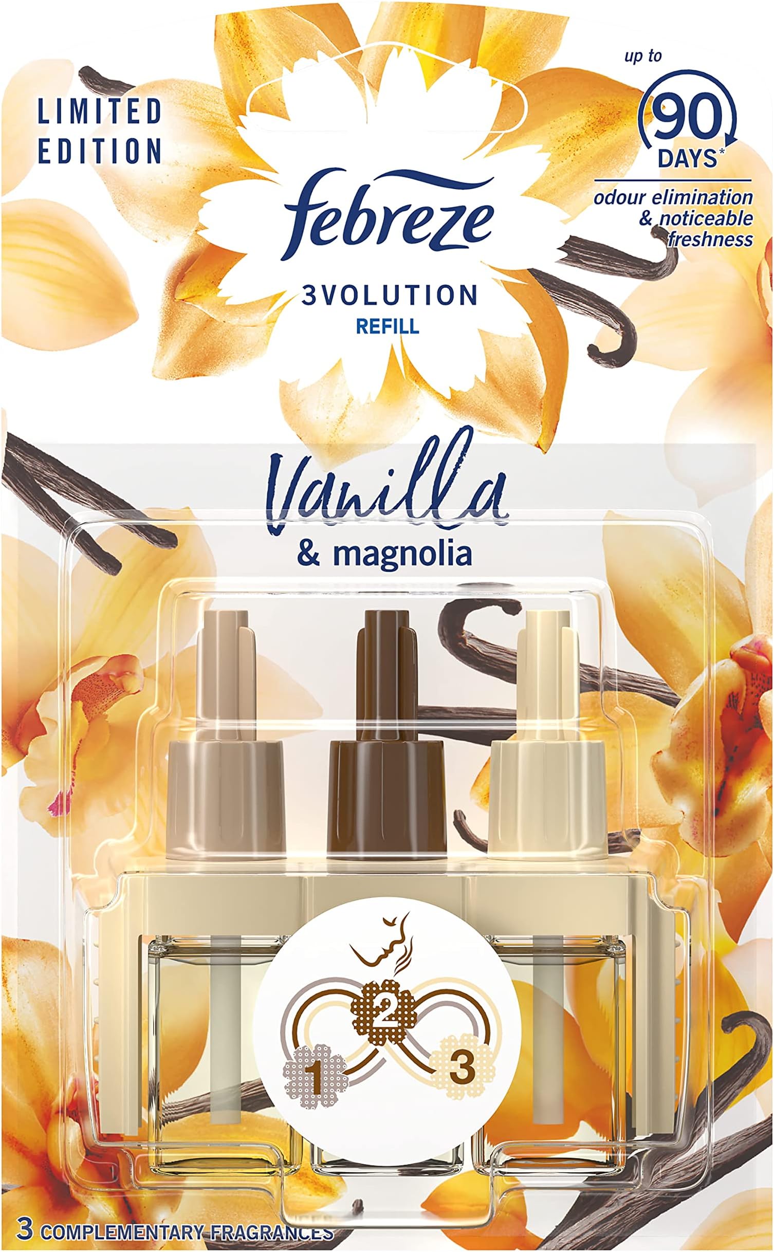 Ambipur 3 Volution Air Freshener Plug-In Refill, 20 ml, Vanilla Latte, 106066972