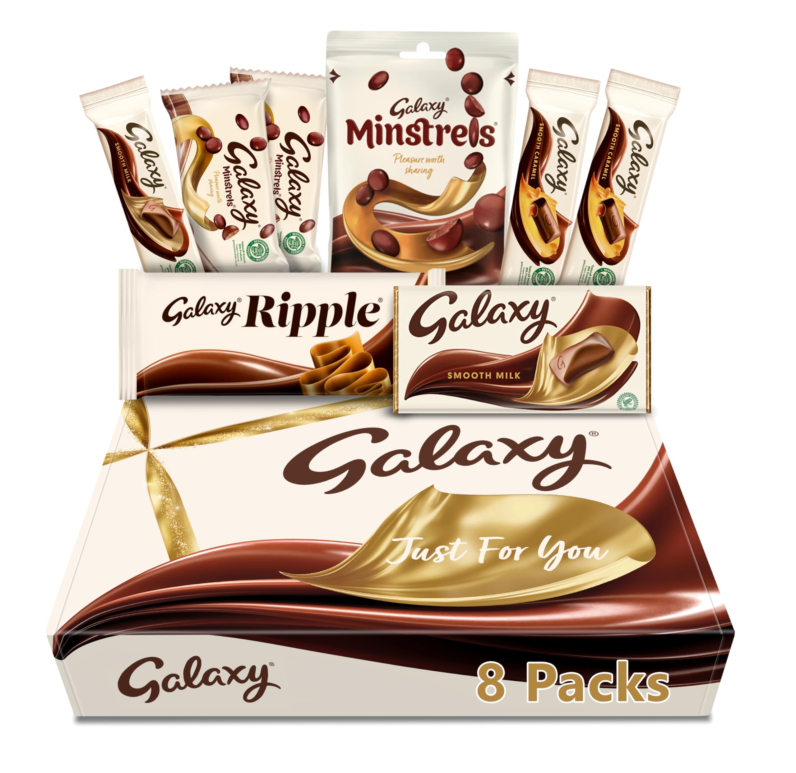 Galaxy Assorted Milk Caramel Minstrels Ripple Chocolate Hamper Gift Box