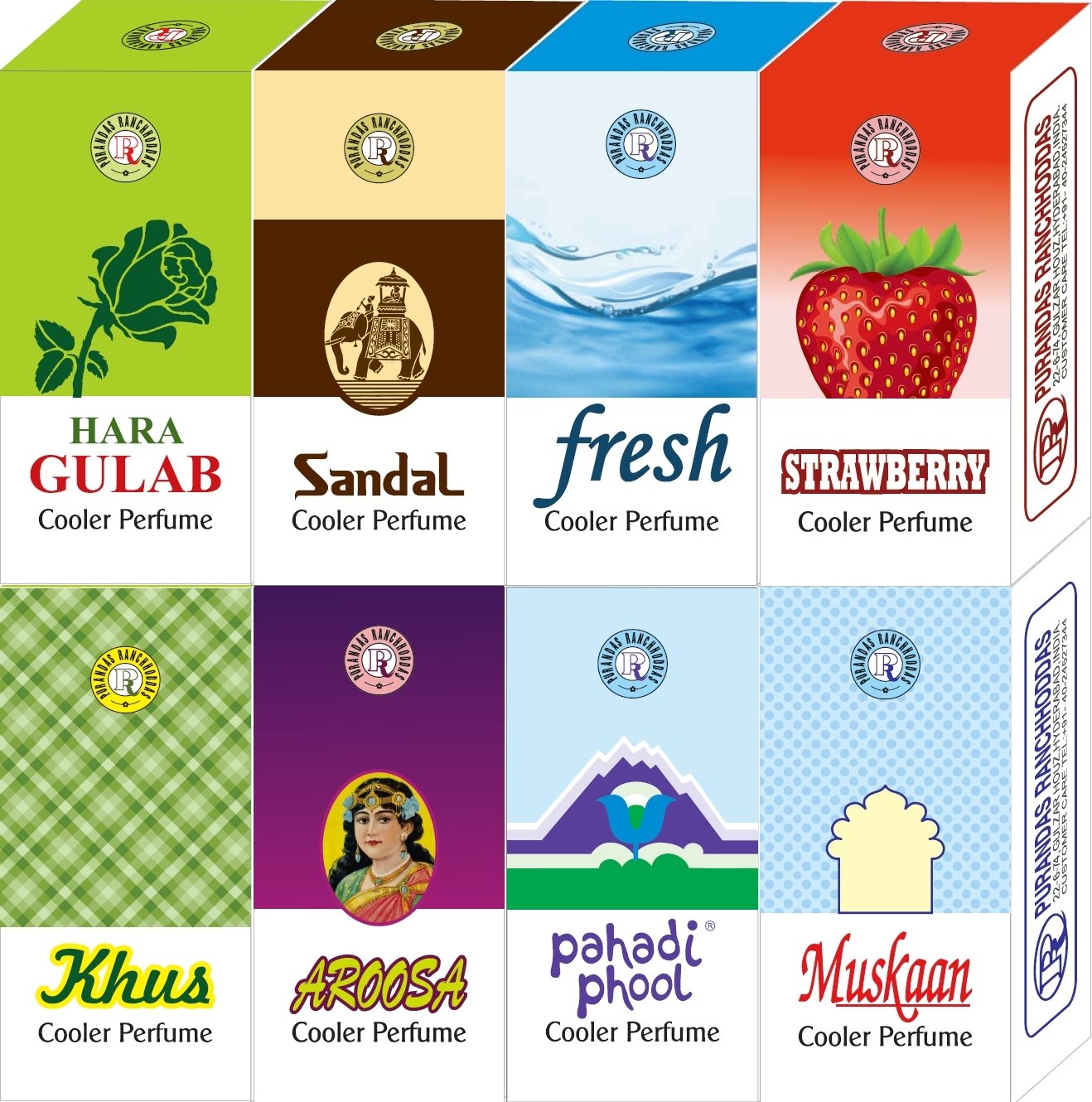 Purandas RanchhoddasExotic Cooler Perfume (Pack Of 8) 25Ml Each