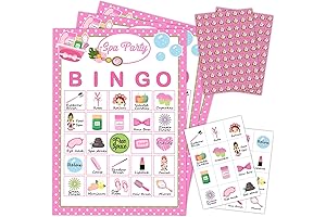Spa Party Bingo - Beauty Games Bingo Card Favor