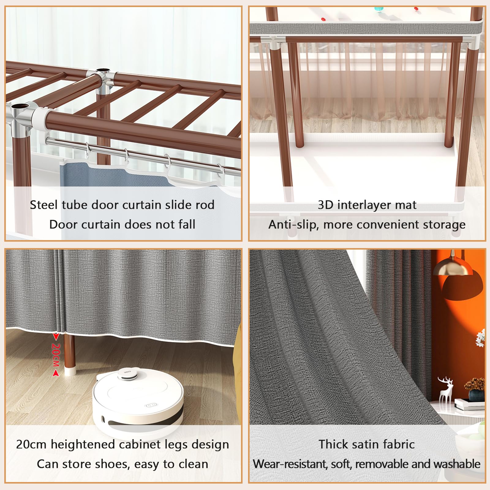 EZZPGDKU Stoff-Kleiderschrank Faltbar - Praktischer Stauraum Für Kleidung & Schuhe