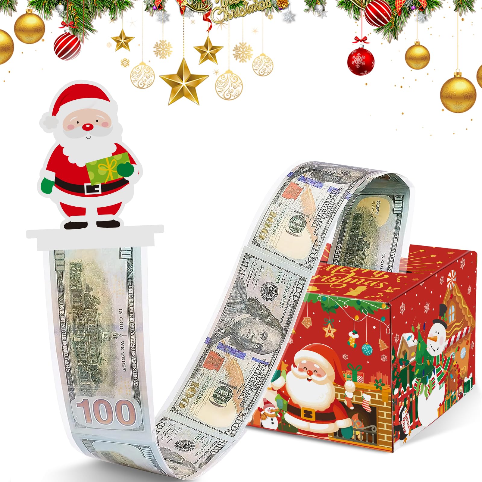 Scatola Sorpresa Per Denaro Natalizia - 2 Pezzi, Fai Da Te, Regalo Per Bambini E Adulti