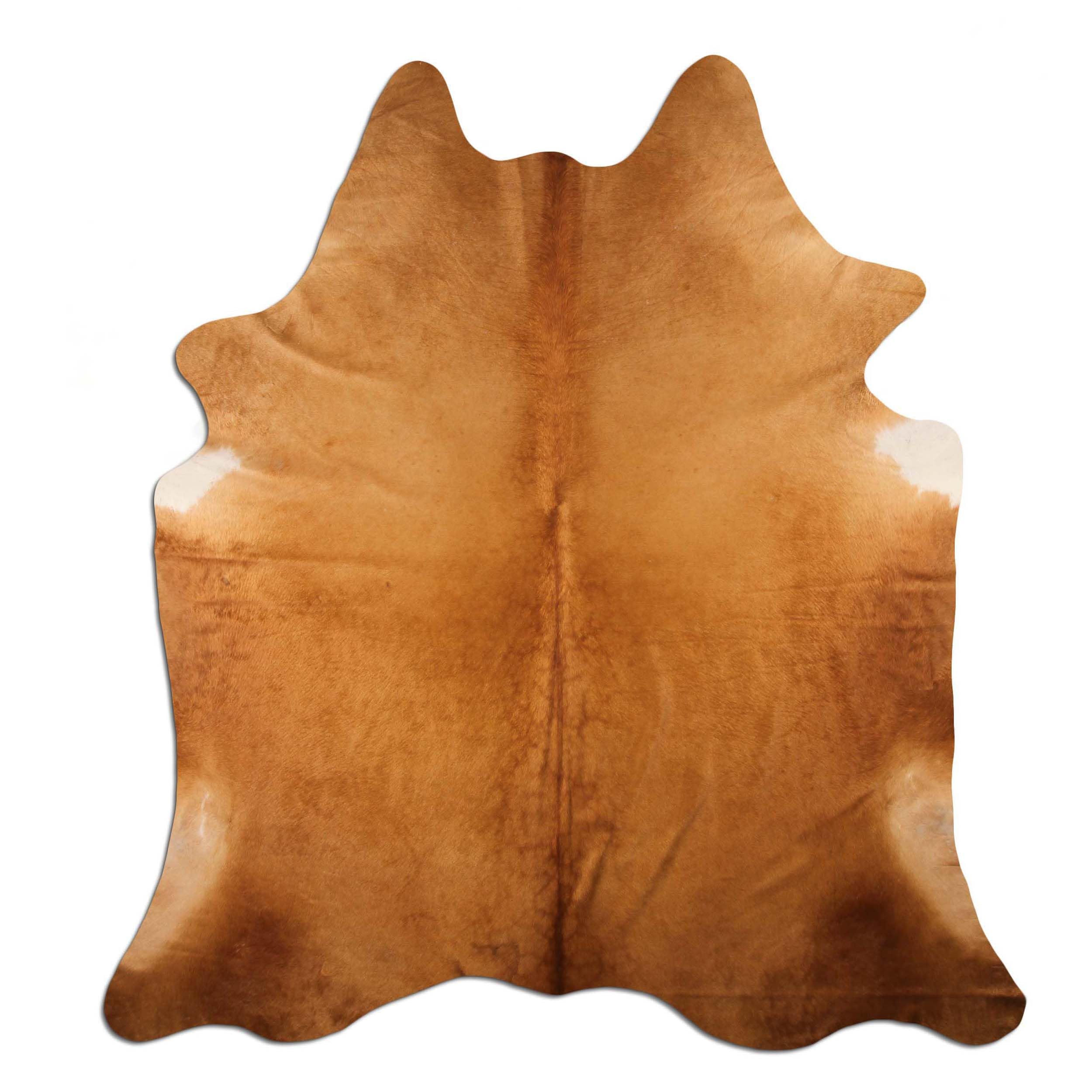 Tapis en peau de vache de qualité supérieure - Caramel - Produit naturel unique en provenance d'Amérique du Sud - Peau de b uf - Peau de vache véritable