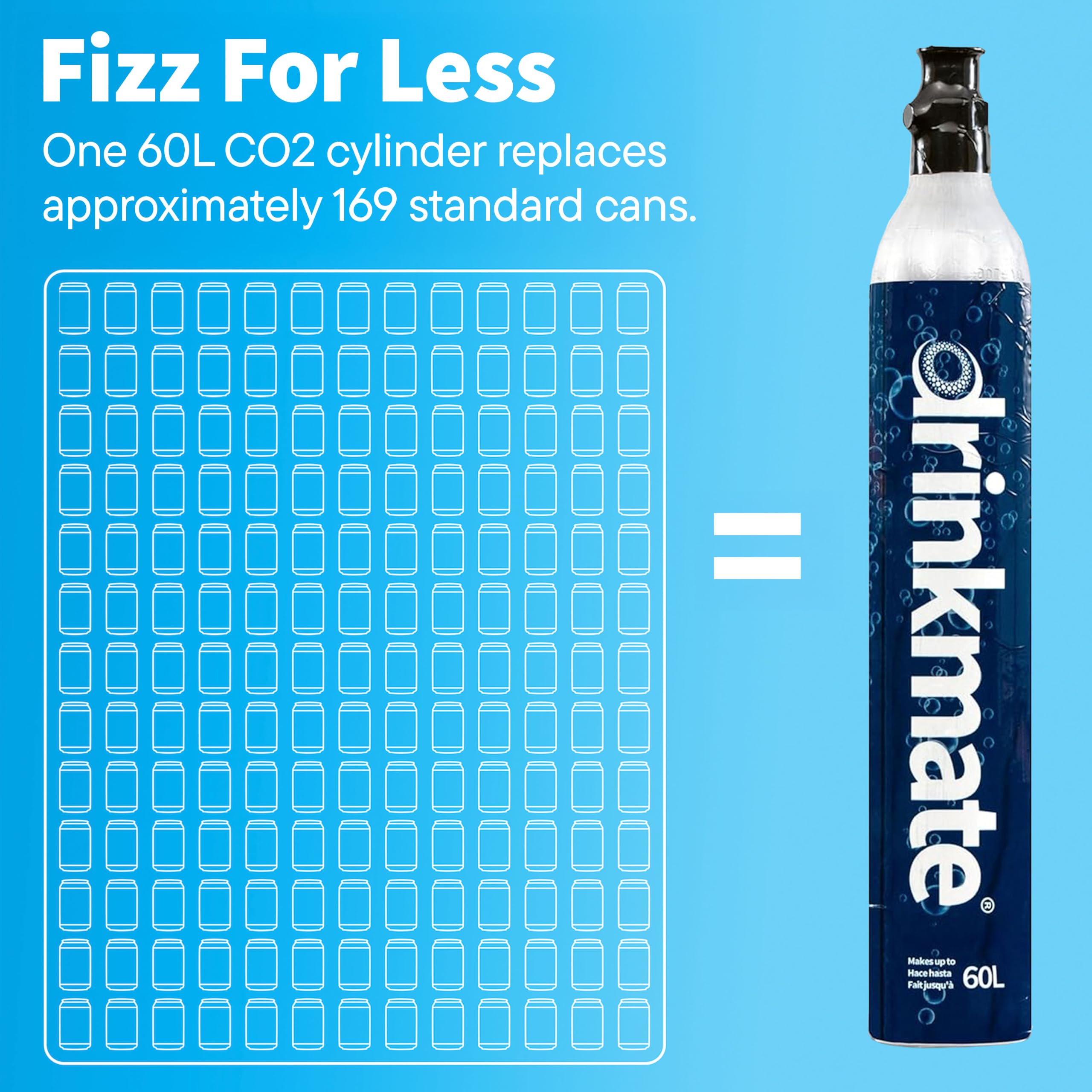 Amazon | Drinkmate(ドリンクメイト) ネジ付き 60L CO2 交換炭酸