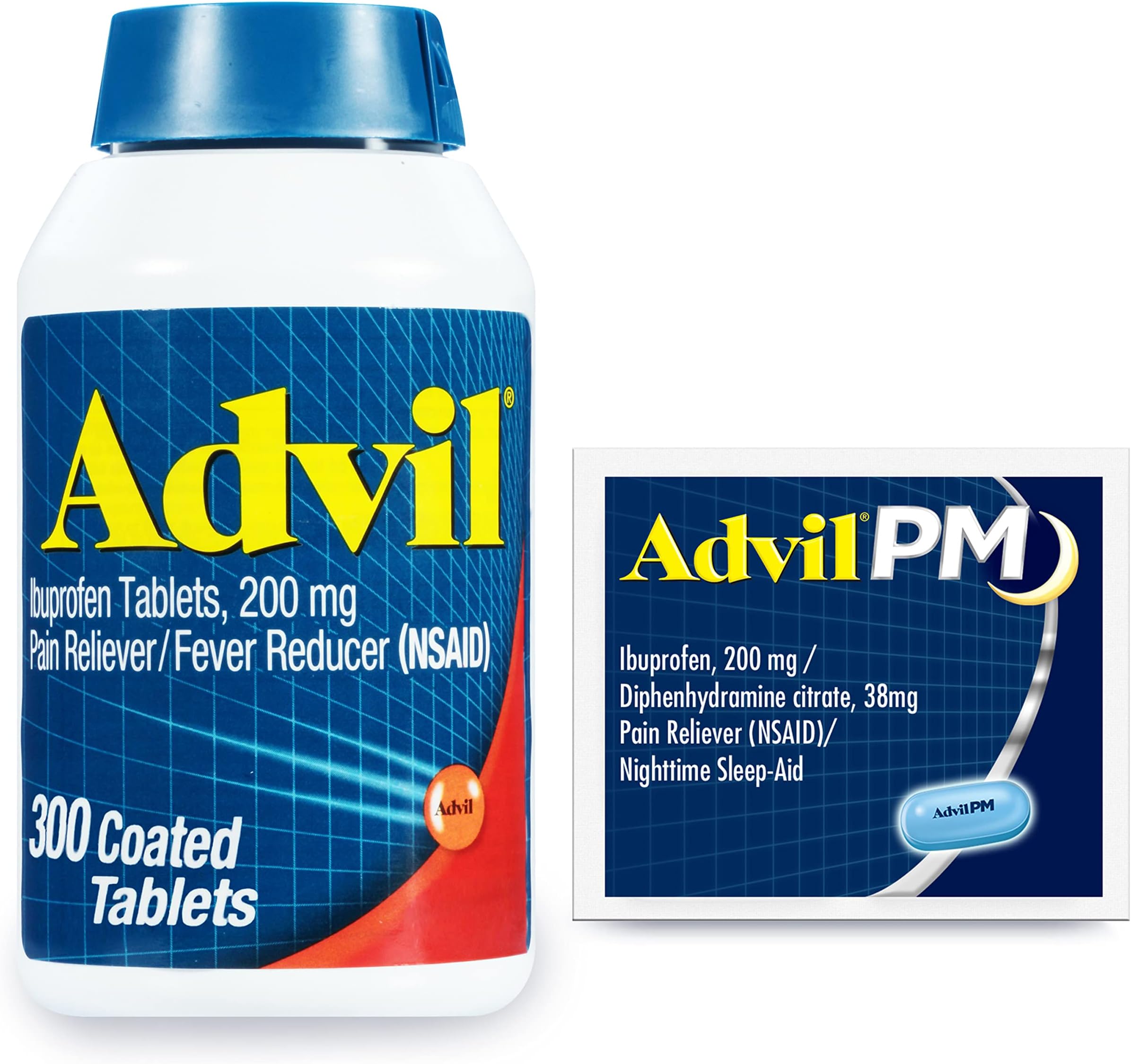 Advil + PM Bundle, Ibuprofen 200mg, Pain & Sleep Relief