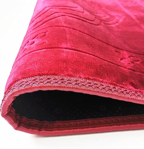 Miniatura 5 de Tapete de oración musulmana acolchado de lujo, más grueso, para niños, hombres y mujeres, con cuentas de oración, suave, ideal para rodillas y