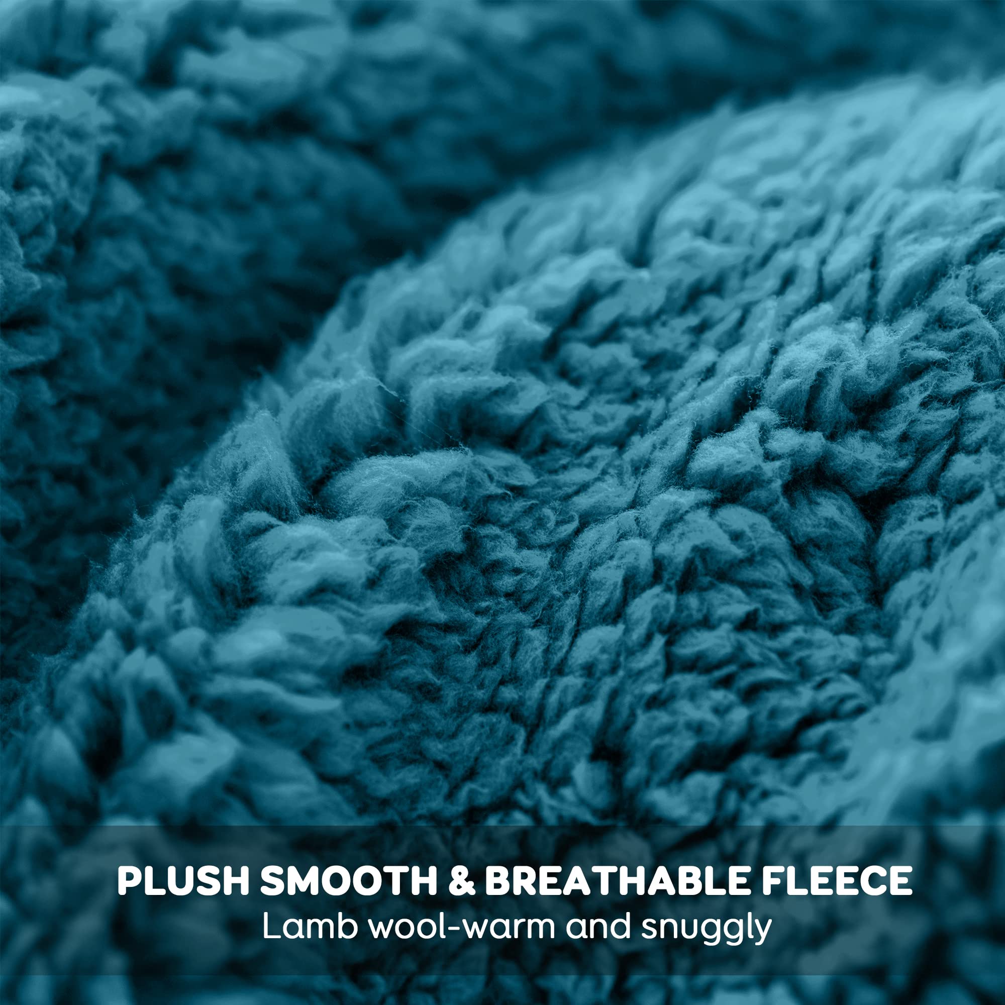 Pawque Sherpa Weighted Blanket for Adult 12lbs, Shaggy Faux Fur