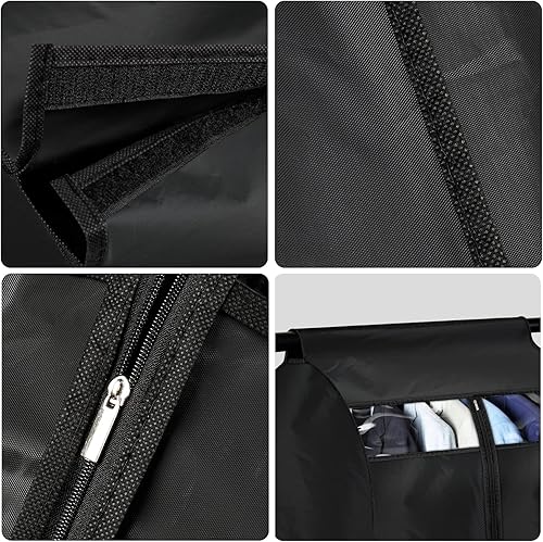 Miniatura 2 de Bolsa de ropa Negro Grande (L 24x20x35.5") Bolsa de almacenamiento para ropa Almacenamiento a largo plazo Chaqueta y ropa Protección contra el polvo