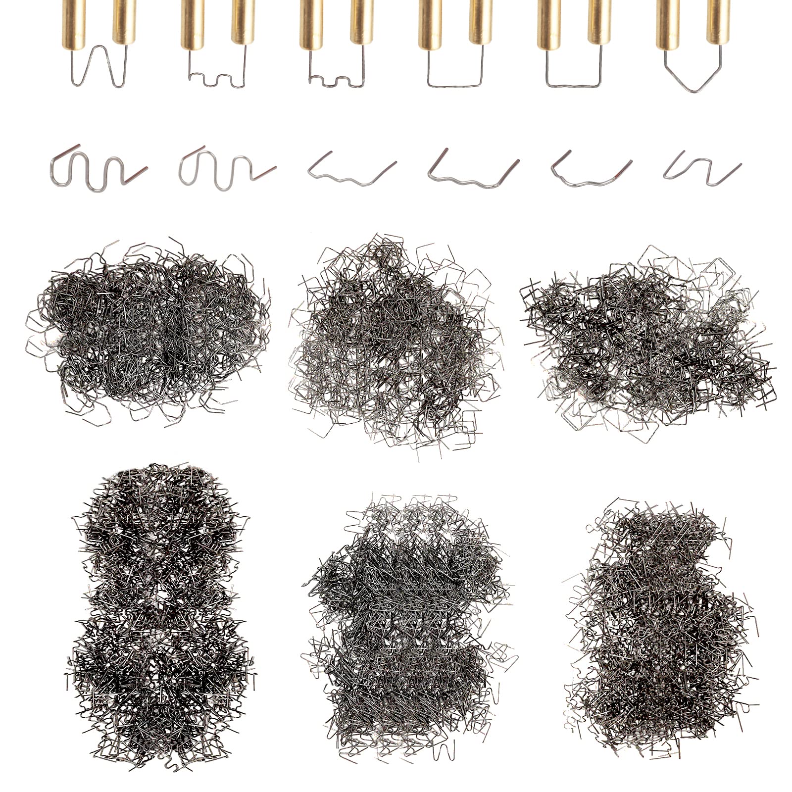 3000PCS Hot Staples Plastic Staples - BELEY Car Plastic Repair Machine Welding Hot Staples Used to Repair Crack PVC Plastic Bumpers 0.6mm-0.8mm Hot Staples