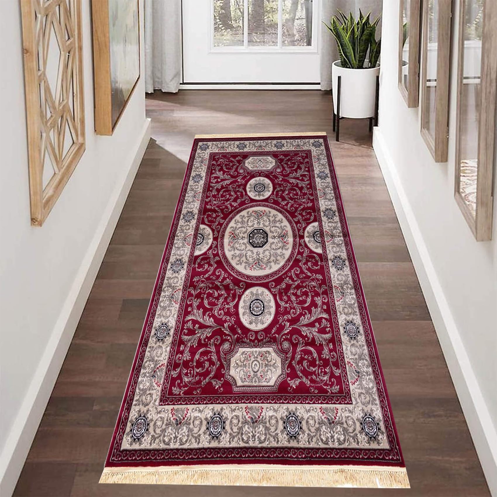 ANRO Vuilopvangmat Tapijt Loper Gangloper Vloerbedekking Vuilopvangloper Schoonloopmat per meter Dover Beige 120x100cm