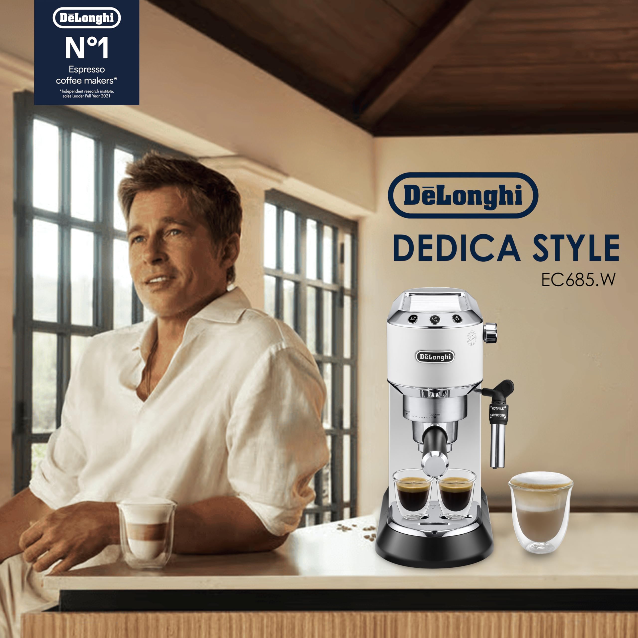 Amazon.co.jp: Delonghi DEDICA 15バー ポンプ エスプレッソマシン