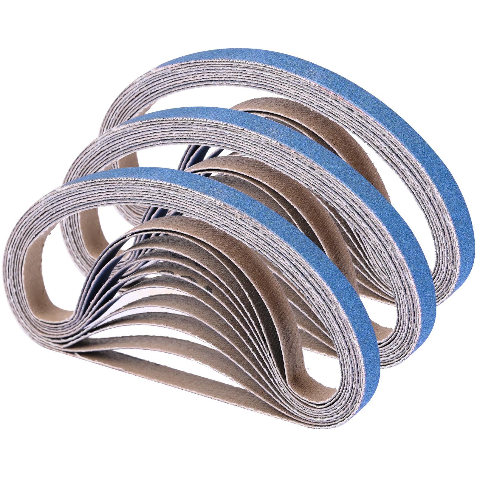 Shineboc Sanding Belt 10 x 330 mm, 30PCS Sander Belts 400 Grit for Polishing Metal Wood