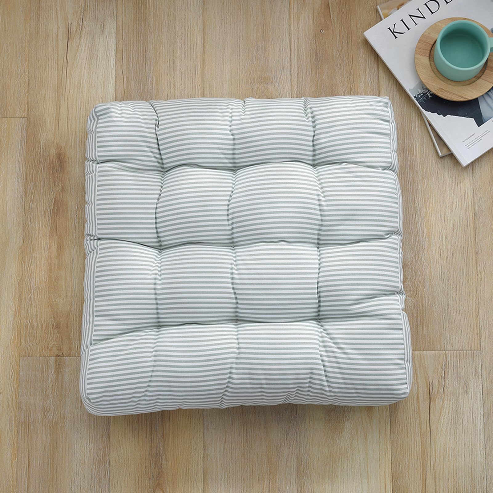 Coussin de chaise en coton doux 45x45 lot de 6 avec rembourrage épais premium