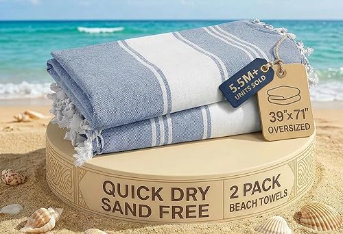 Vista 26 de LANE LINEN Toalla de Playa Paquete de 4, Toallas de Playa de Gran Tamaño para Adultos, Toallas de Playa Ligeras de Viaje, Prelavadas para una