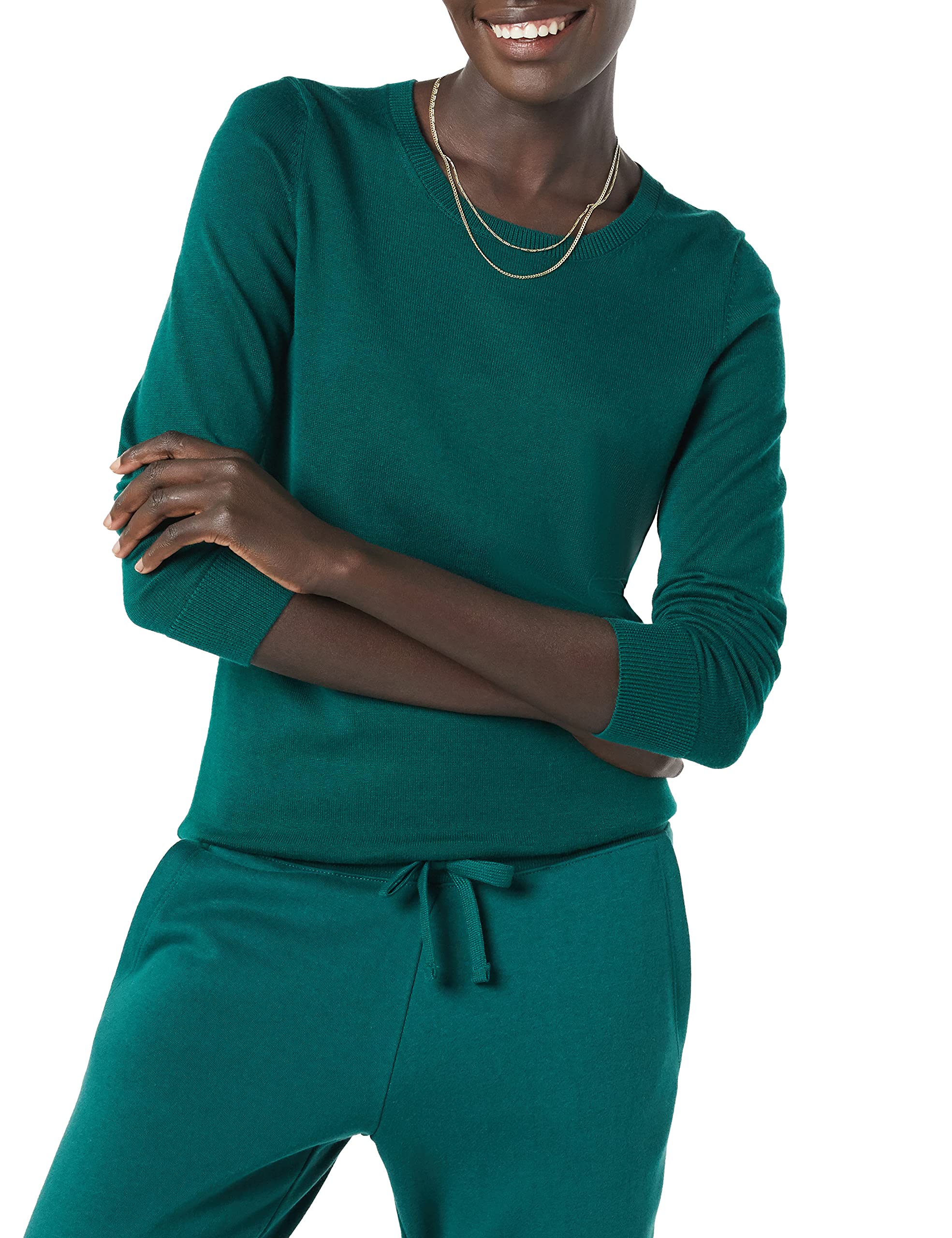 Amazon Essentials Maglione Girocollo Leggero A Maniche Lunghe (Taglie Forti Disponibili) Donna