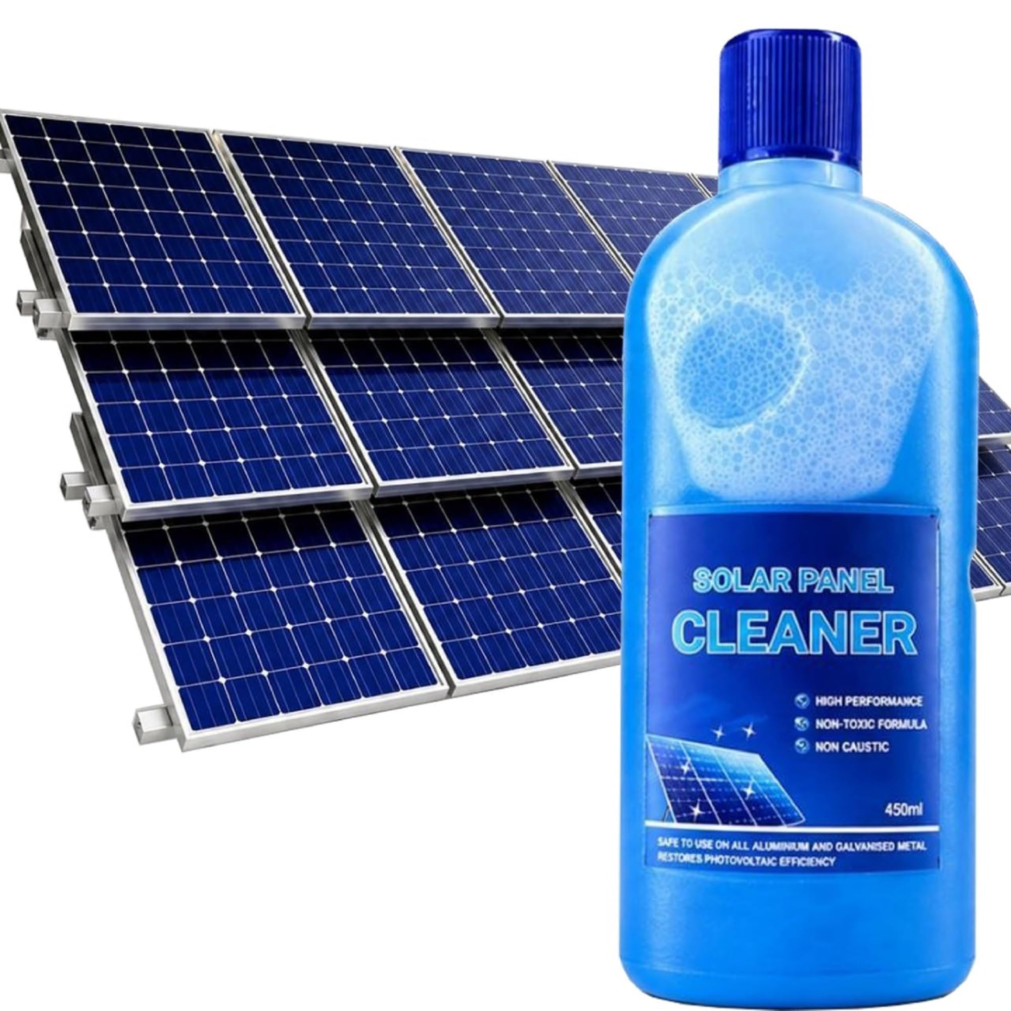Solar Panel Cleaning Liquid, 500ml, Removes Dust, Bird Droppings and Pollen, Improves Power Generation Efficiency, Safe for Glass, Rails and Metals-picture-31