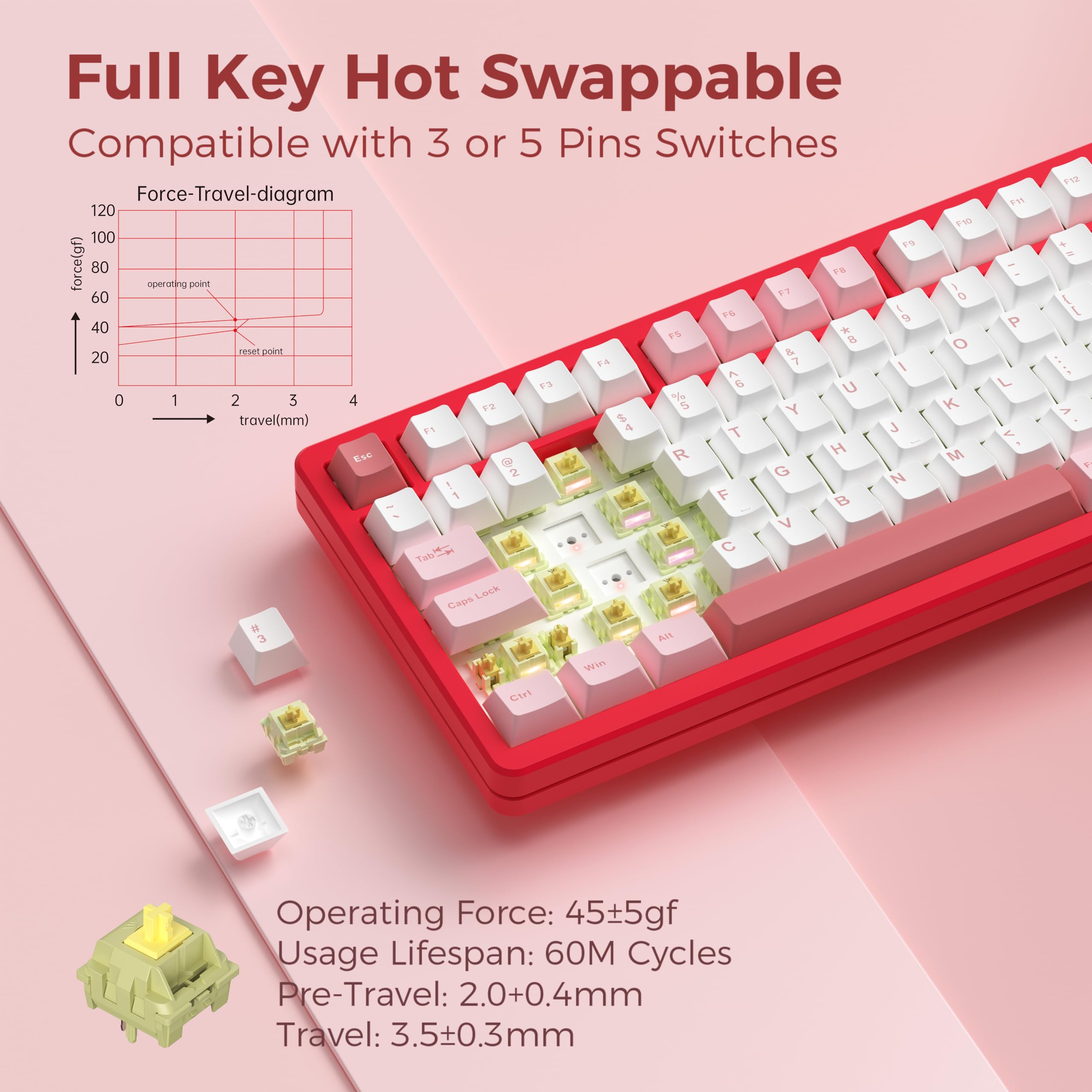 Amazon | ELECFOX MK メカニカルキーボード フルアルミニウム