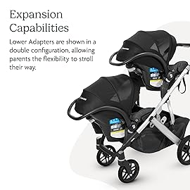 UPPAbaby Lower Infant Car Seat Adapter for Maxi-COSI, Nuna, and Cybex, Black
