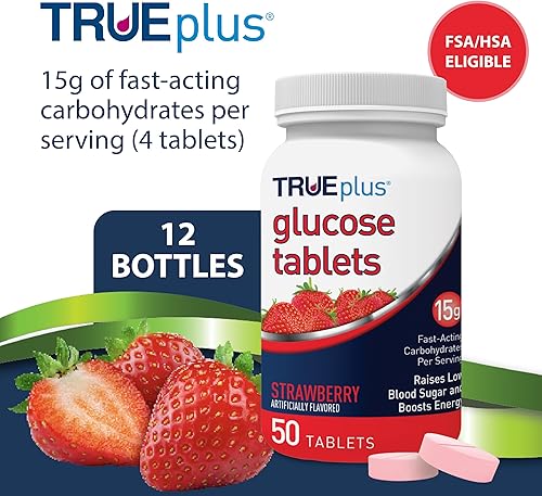 Vista 75 de TRUEplus® Tabletas de glucosa, naranja - 50ct