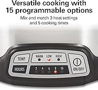 Vista 2 de Hamilton Beach Olla de cocción lenta programable de 7 cuartos de galón con programación flexible y fácil, 5 tiempos de cocción, vajilla y tapa apta