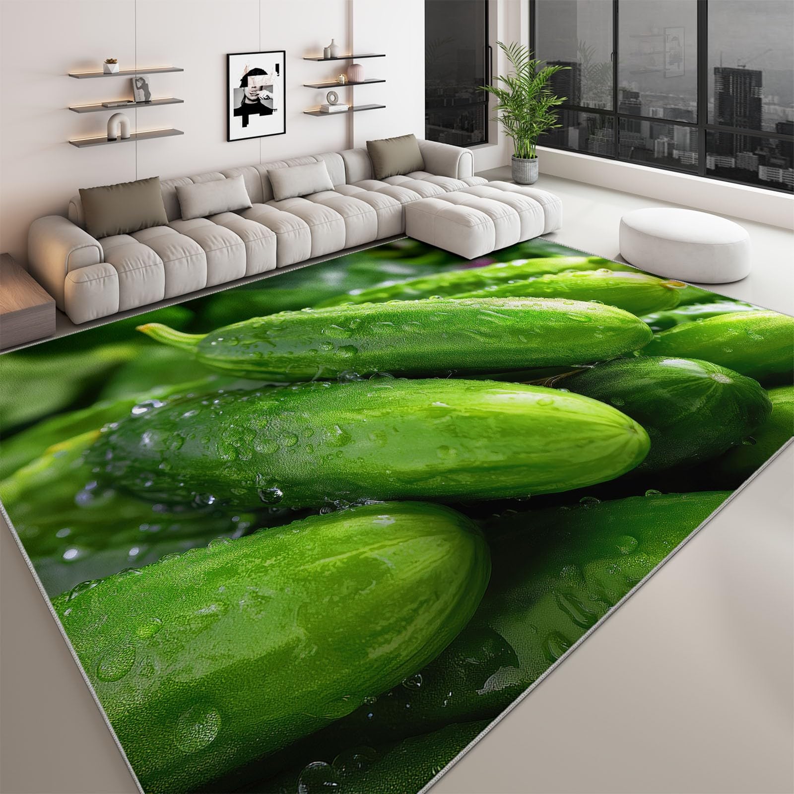 Tapis lavable antidérapant style campagne 60x90cm pour cuisine et salon