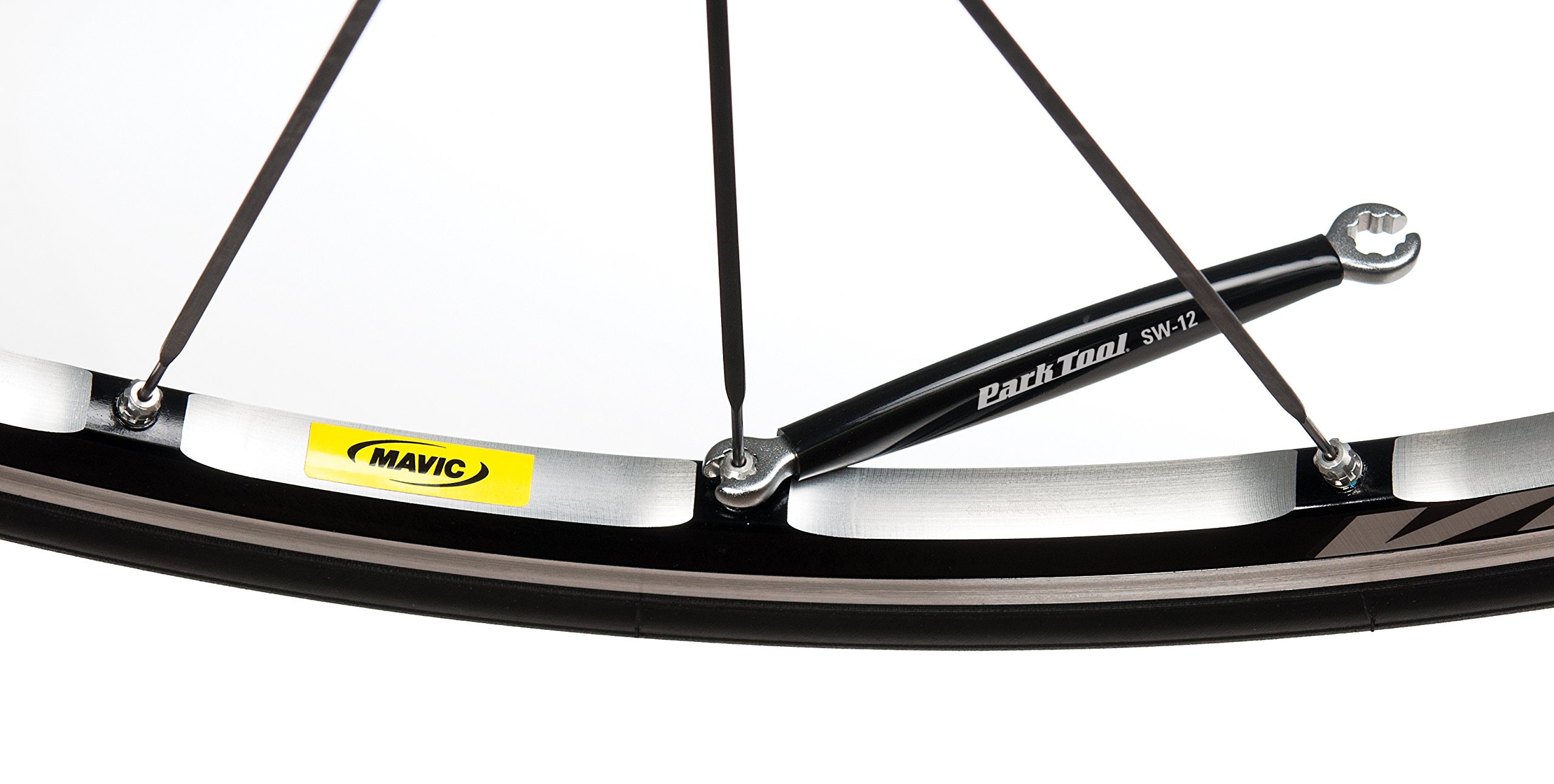 PARKTOOL SW-12 Spoke Wrench for Mavic Wheels, Eyelet Screw (M9), Outer 0.25 inch (6.4 mm) Diameter (7 Grooves) Integrated Nipple (M7)