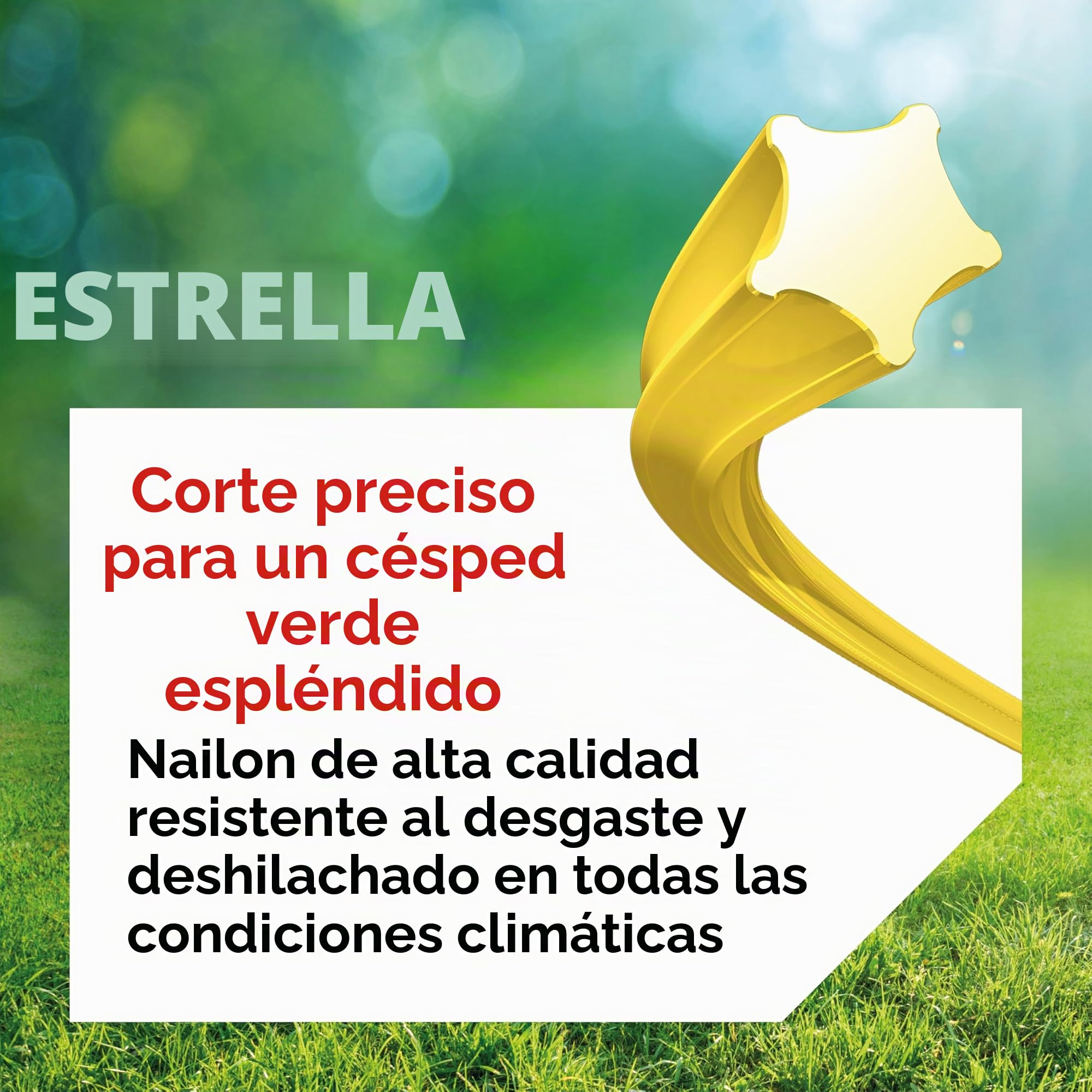 Oregon Yellow Star Hilo para Desbrozadora 3mm, Hierba, Maleza, Vegetación y más, Hilo de Nylon de Gran Resistencia, Compatible con la Mayoría de Modelos Estándar, 3.0mm x 212m (69-461-Y)