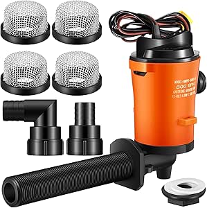 12V 800GPH Live Bait Tank Aerator Submersible Cartridge Boat Aeration Pump - Foto 12