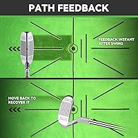 Vista 2 de Golf Hitting Mat, Golf Training Mat for Swing Path Feedback Detection Batting,Extra Replaceable Golf Practice Mat, Golf Gifts for Men Women for Home