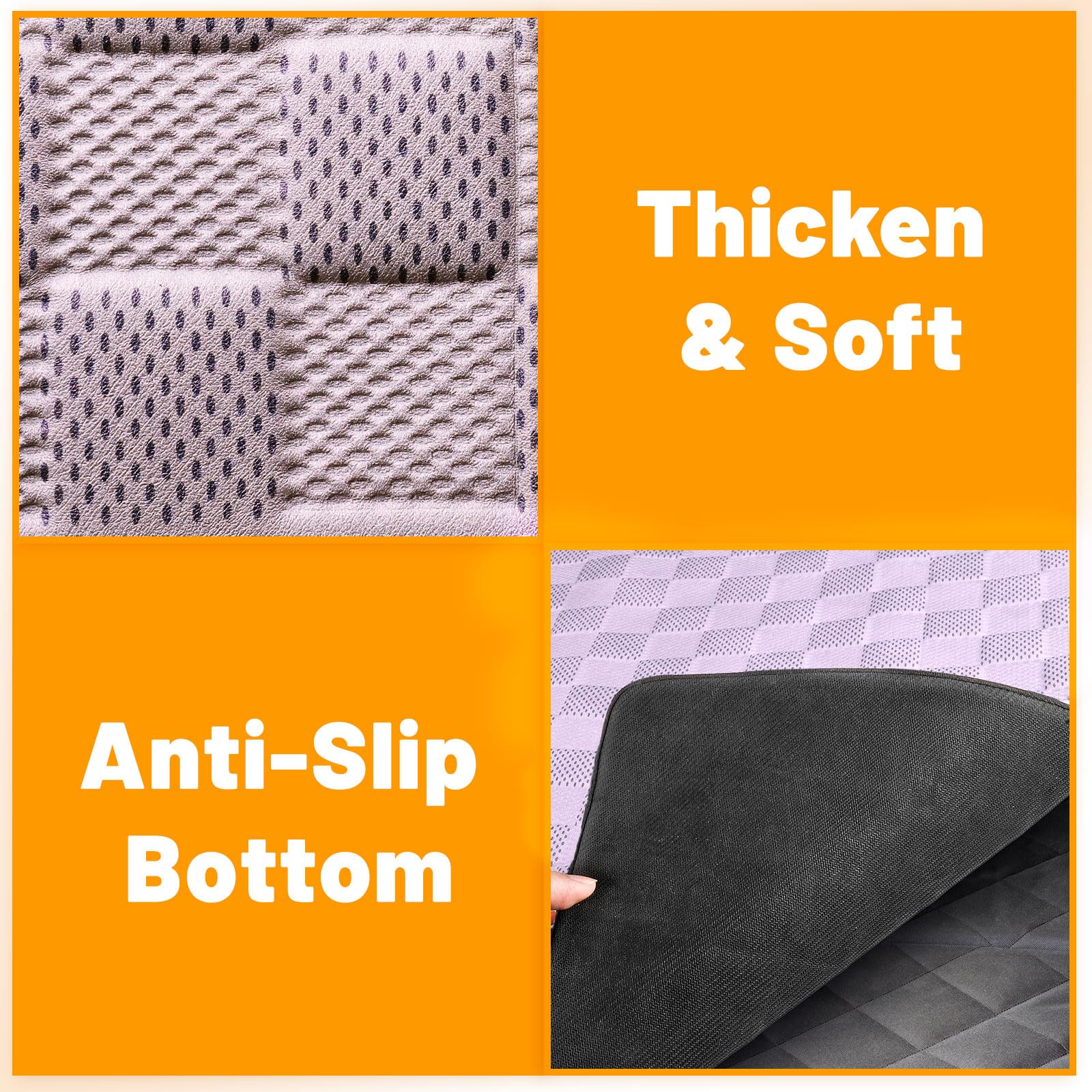 Non-Slip Pet Bed Mat For Car Back Seat - Hair Resistant Dog Blanket Graphite/M