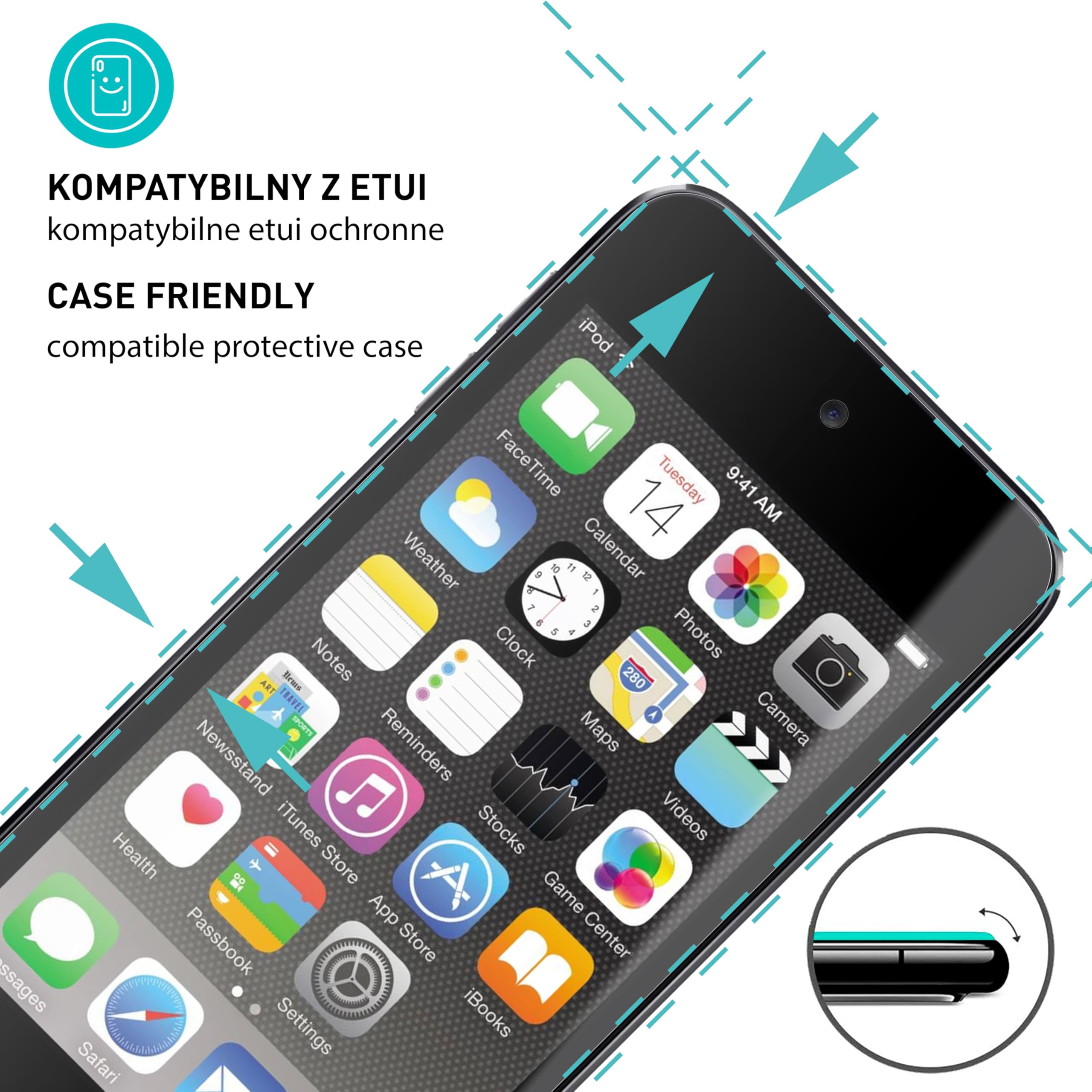 smartect Szkło Hartowane [3 Sztuki, Clear] dla iPod Touch 7G / 6G / 5G, Szklana Ochrona Ekranu 9H, Ochraniacz Ekranu bez Pęcherzyków, Bez Odcisków palców