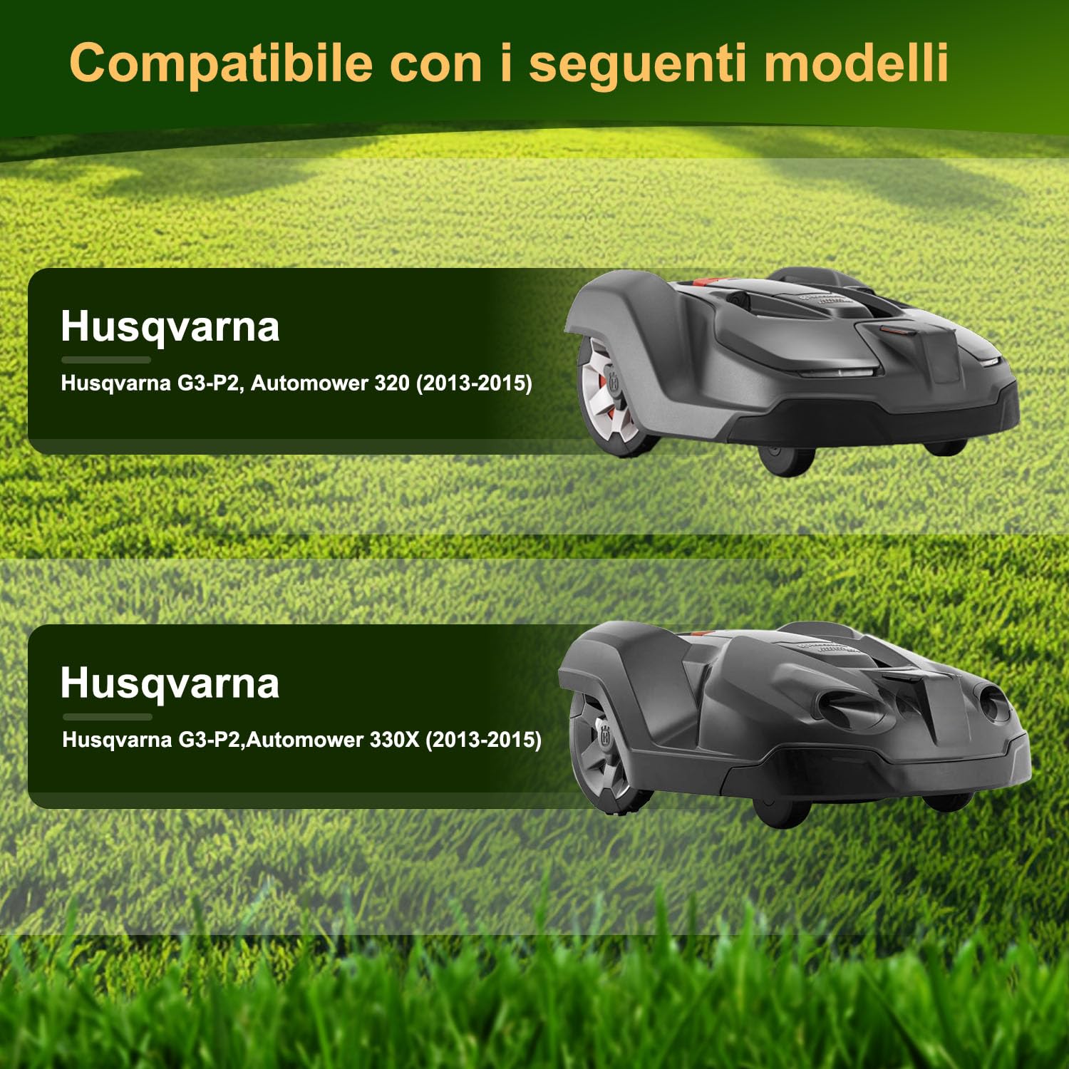 FourShow 【Taglio più Efficiente】 Platti Lama Robot Rasaerba 6 Lame di Ricambio Compatibili con Husqvarna G3-P2 Automower 320, 330X.