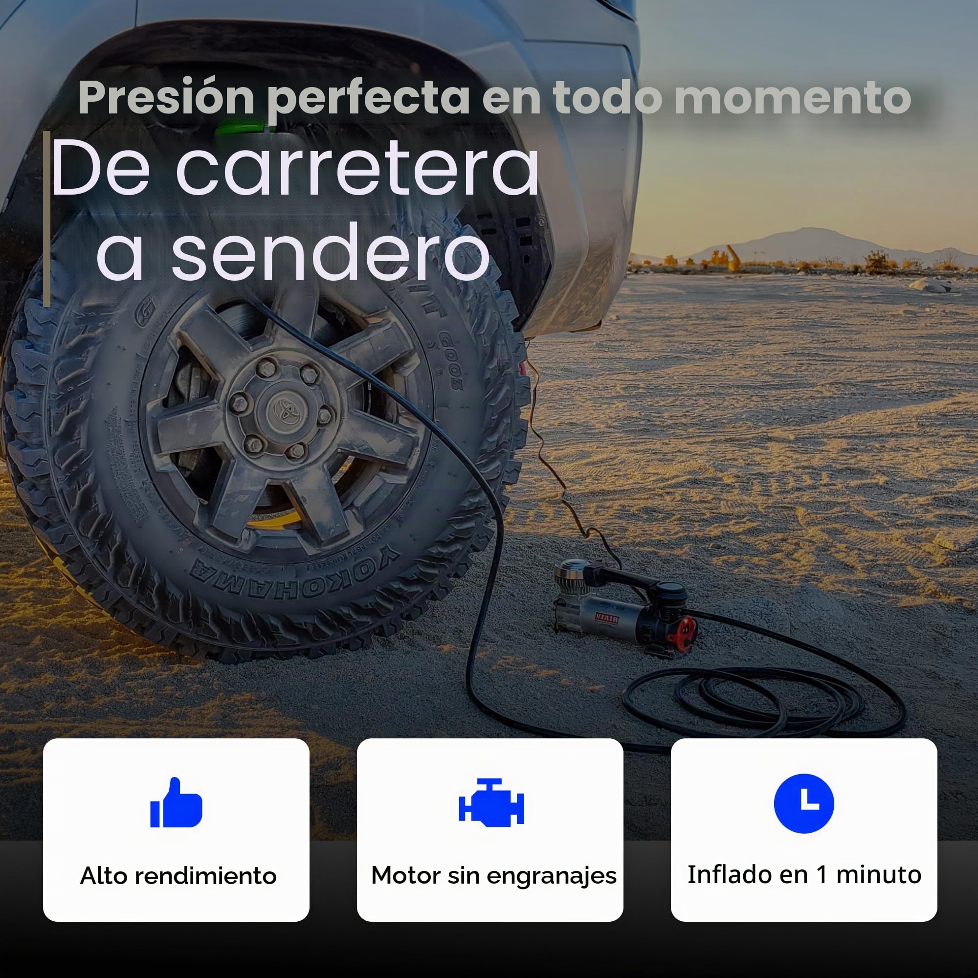 VIAIR Digital EVC88P - Inflador portátil de neumáticos para coche, camión, SUV y RV | Función de apagado automático preestablecida | Compresor de aire de 12 V de alta resistencia de 12 V