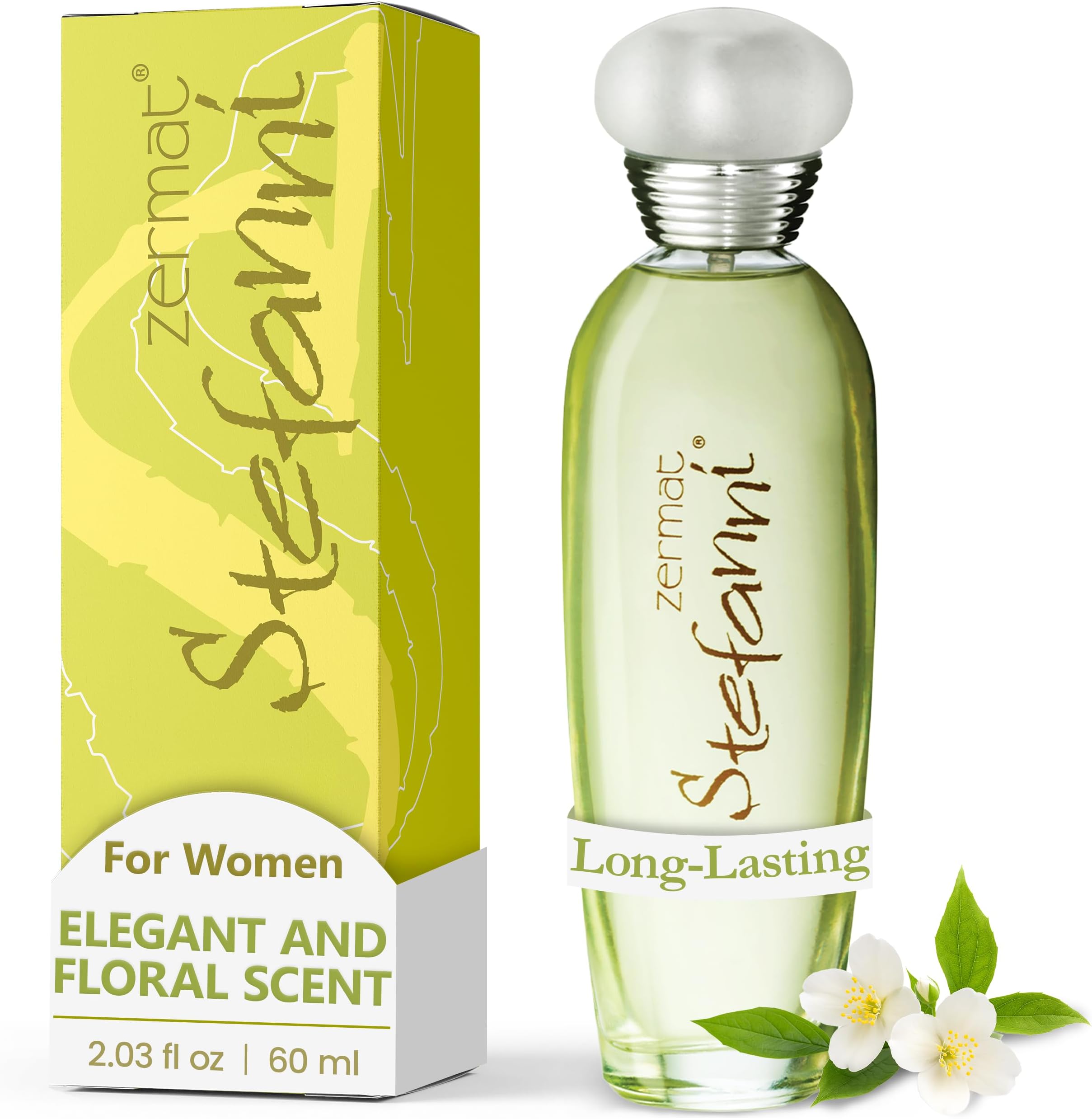 Zermat Stefanni | Inspired by W.ings G.iorgio B. H.ills | Long Lasting Perfume for Women | Floral & Fruity Fragrance with Jasmine Perfume Notes & White Fruits | Rose Perfume Nuances | 60ml / 2fl oz