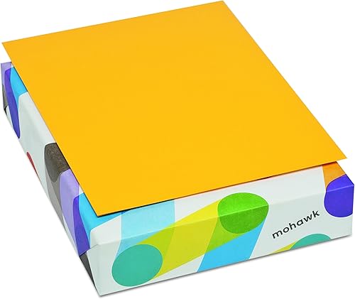 Mohawk BriteHue 24lb60vitela papel texto, 8.5x 11inch, 500hojasresma, Dorado