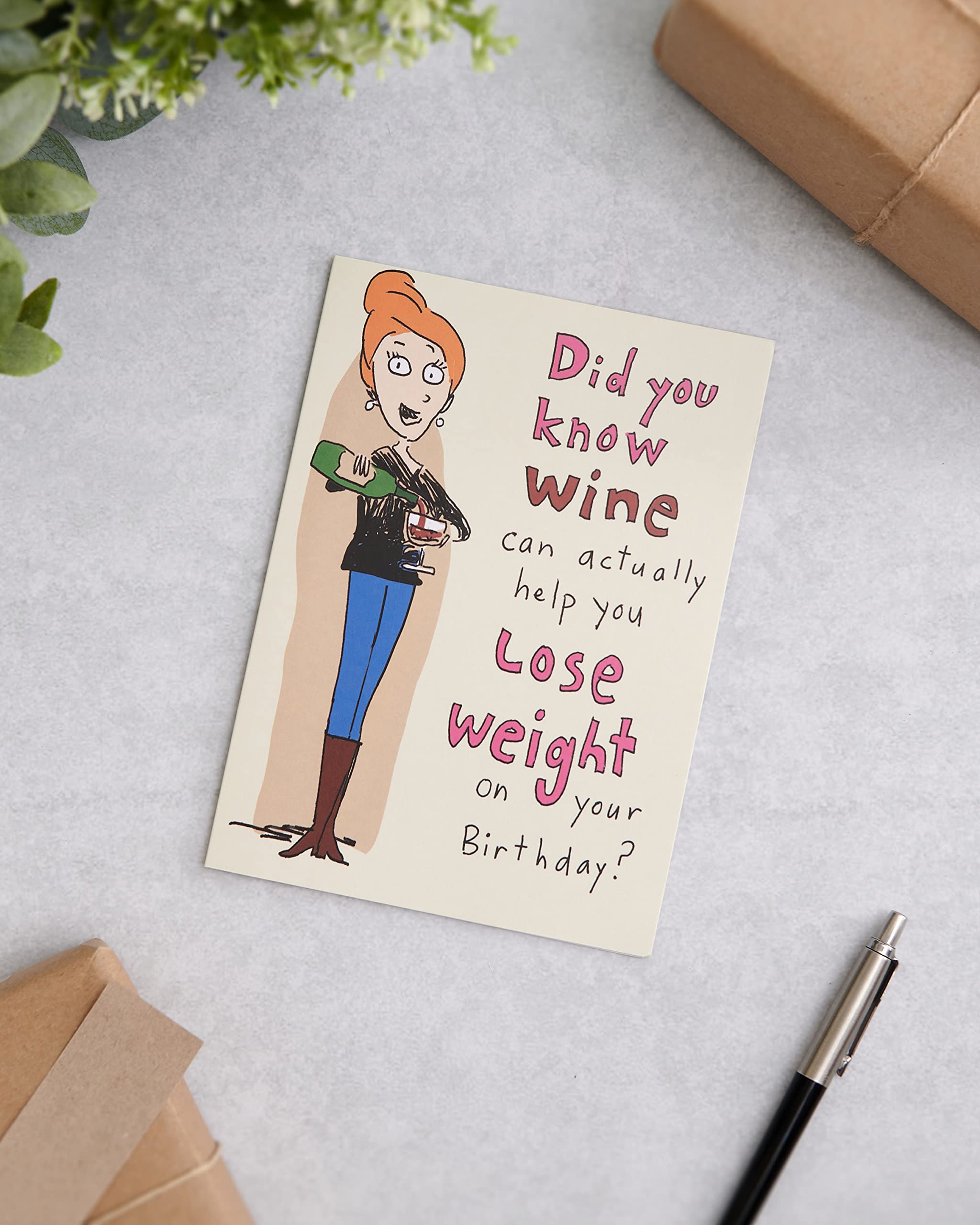 UK Greetings | Birthday Card For Her/Friend | Happy Birthday Gifts | Her, Girls, Women | Funny Wine Design | With Envelope | 165 X 190 Mm : .co. Uk - View #10