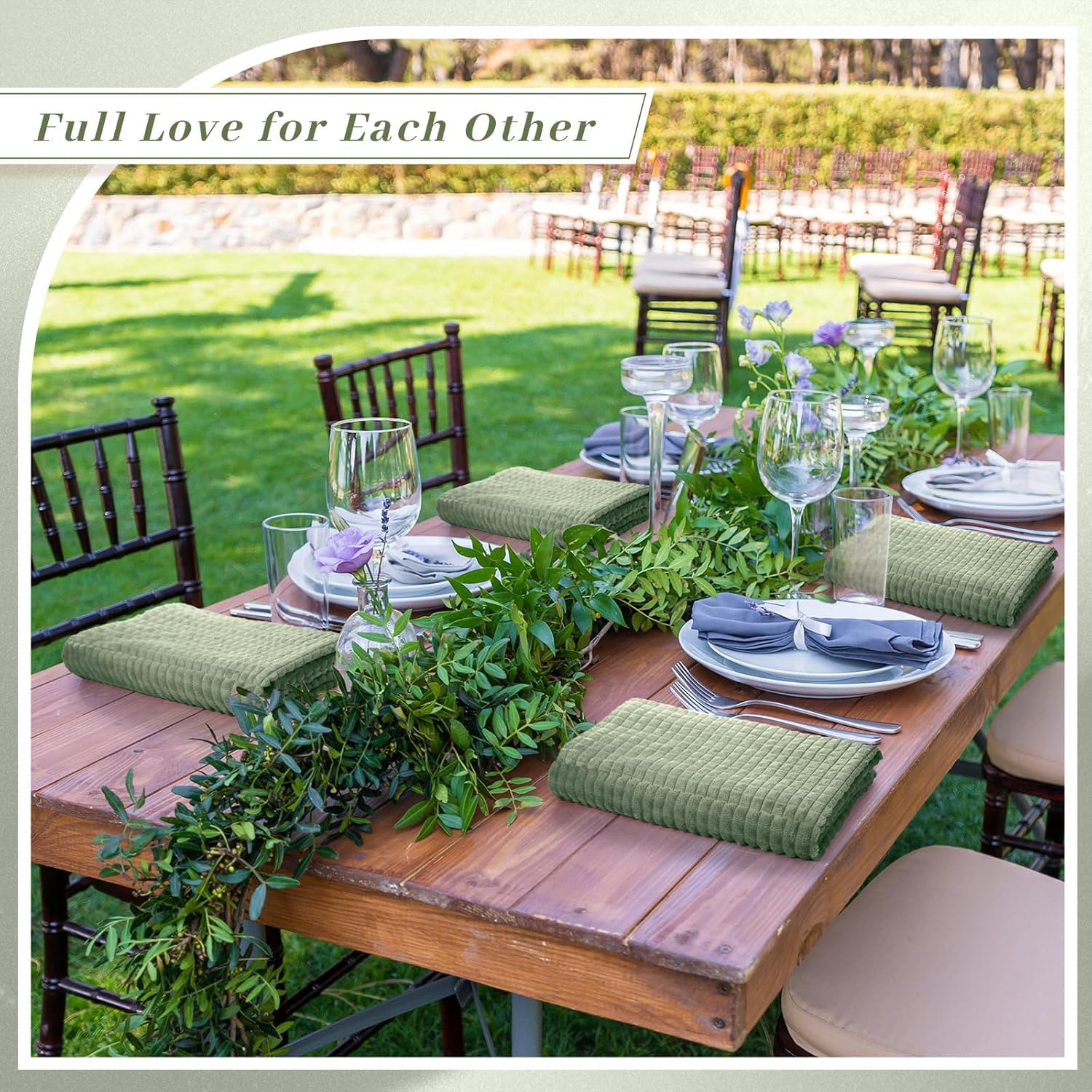 Buryeah 6 Pcs Flannel Fleece Throw Blanket Bulk 50 x 60 Inch Wedding Throw Blanket 3D Jacquard Grid Design Soft for Couch Sofa Chair Donation Homeless Gift (Sage Green) - Image 5