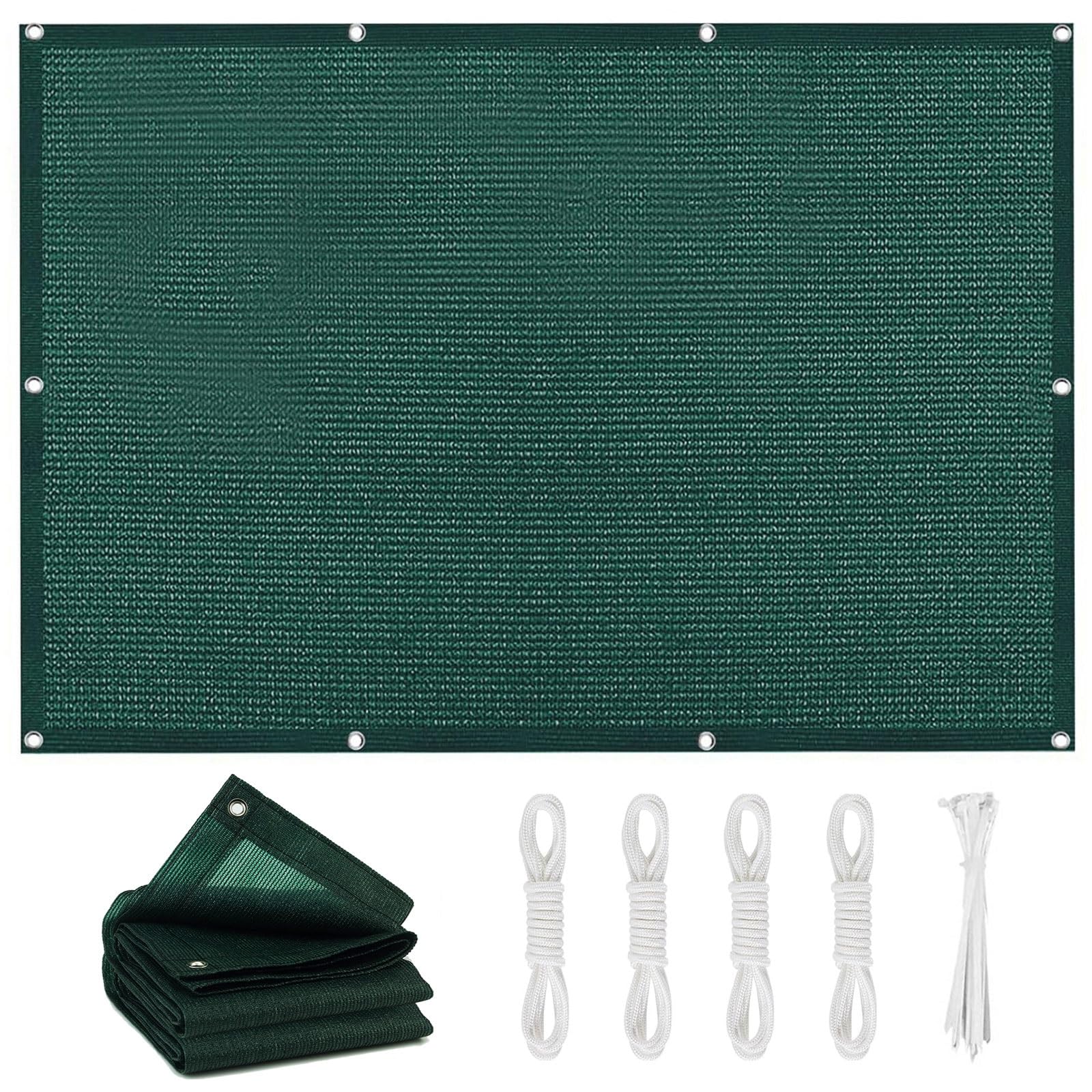 Filet dombrage anti-UV rectangulaire 3.4 x 4 m vert foncé
