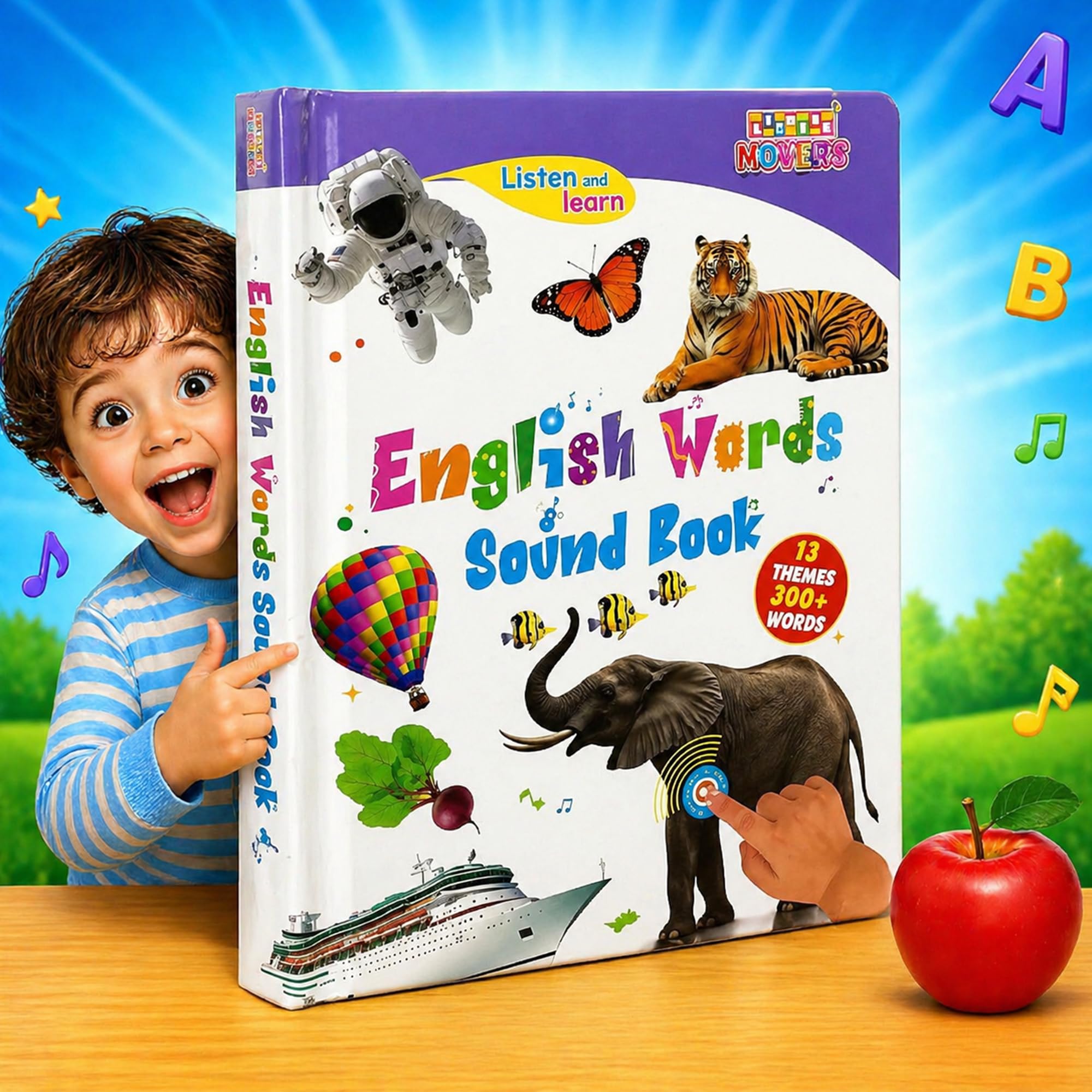 NHR Kids Learn & Play Intelligence Sound Book – Musical Educational Toy for Toddlers, Interactive Learning Books for Girls and Boys, Early Spark for Small Kids (Sound-9005)-picture-24