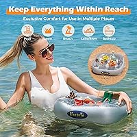 Vista 3 de Inflatable Floating Drink Holder for Pool Party Beach hot tub