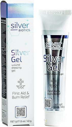 Silver Biotics - Gel curativo de heridas de plata 24 PPM, capa de protección para cortes, irritaciones y quemaduras, 1.5 onzas