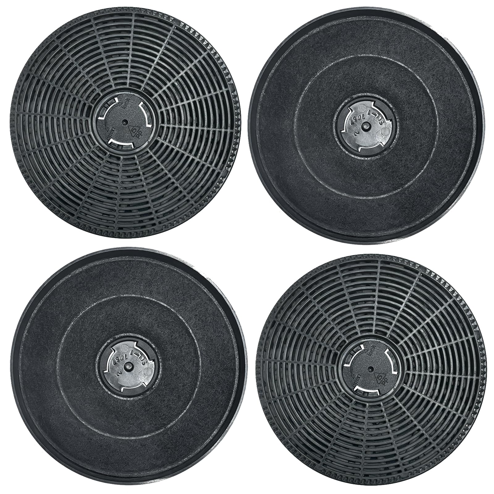 4 filtros de carbón activo CF03 compatibles con los modelos de campana extractora COMFEE: CHW 7.6M77A3, CHW 7.9M77A3, ANGJ64B-60, BIHT01SS-52, 60GLAV33A++, 90TSHM77A++, compatible con Respekta MIZ4000