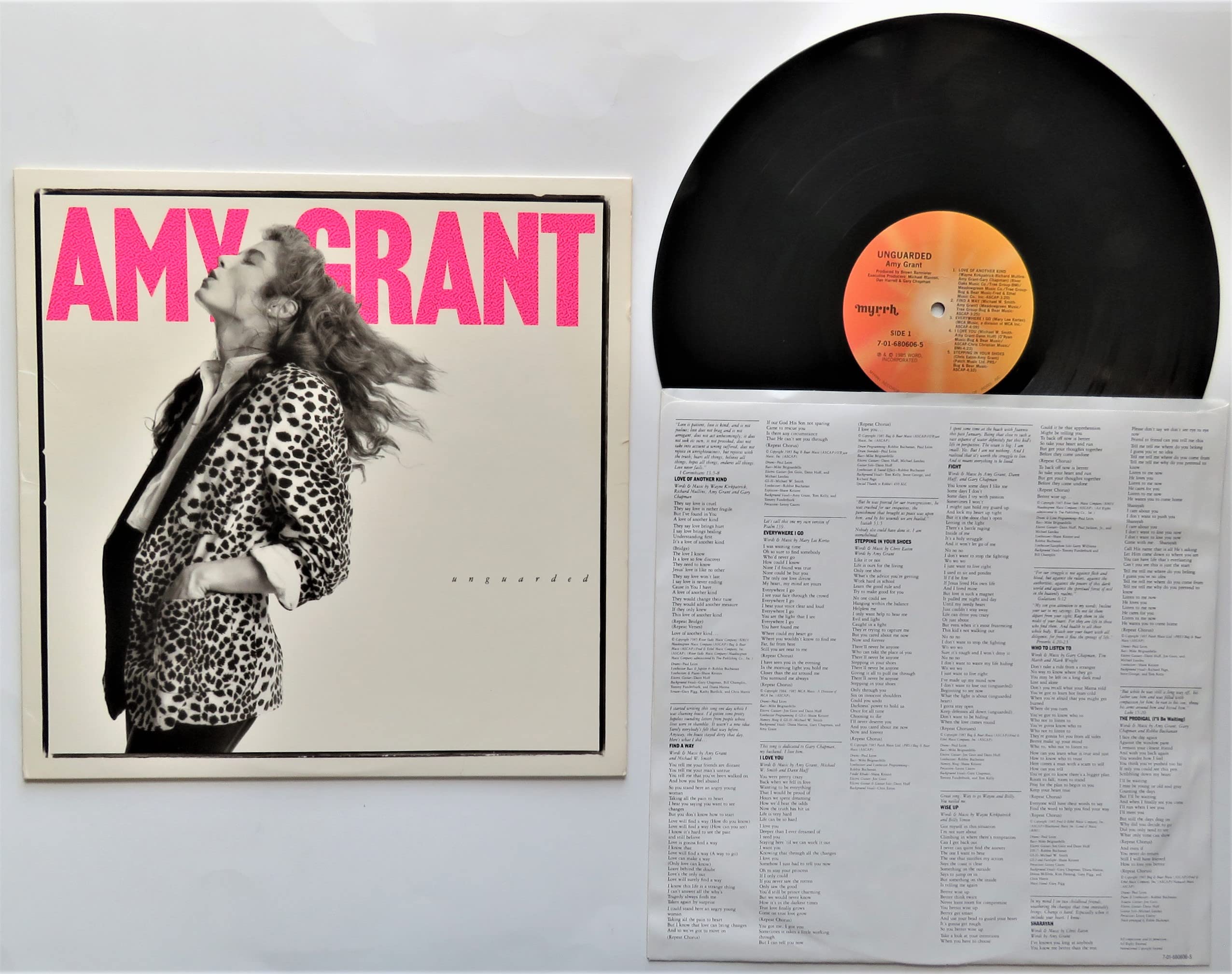 Amy Grant – Unguarded (LP, Album, Myrrh Amy Grant Unguarded Vinyl Record LP - 1985 Myrrh Records
