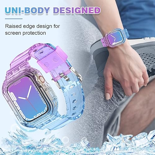 Miniatura 5 de XYF Compatible con correas cristalinas para Apple Watch de 1.929 in, 1.811 in, 1.772 in, 1.732 in, 1.654 in, 1.614 in, 1.575 in, 1.496 in, funda