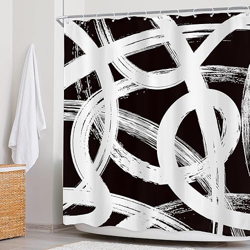 Miniatura 9 de Cortina de ducha boho de los años 70, 72 pulgadas de ancho x 72 pulgadas de alto, retro, abstracta, arco iris, puesta de sol, puesta de sol, linda