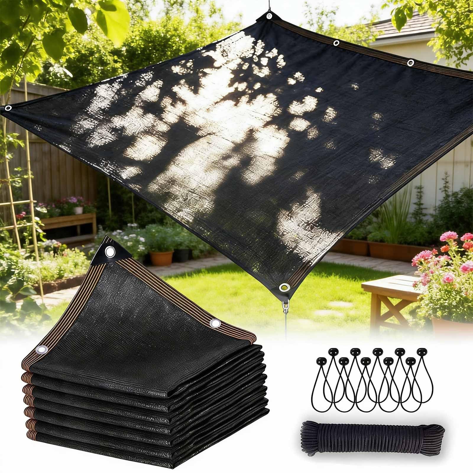 IvyLoutish 80% Shade Cloth, Sunshade Net with Reinforced Grommet,17x24 FT Durable Shade Net Using for Greenhouse,Sunshade Outdoor Patio and Pergola,Chicken Coop,Plant Cover, Heavy Duty Mesh Tarp