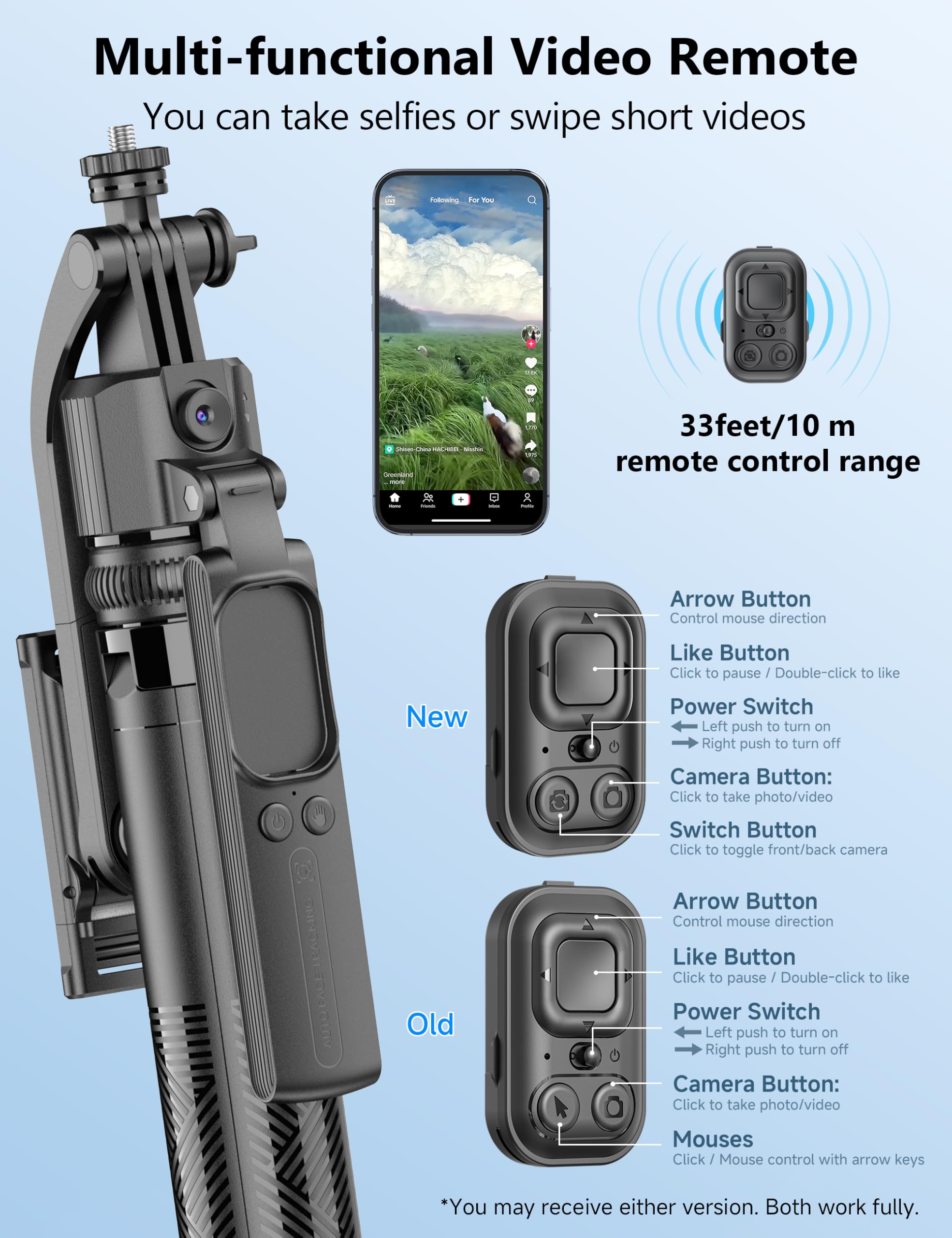 Rollei Easy Creator Gimbal 4-in-1: Stabilizzatore Per Smartphone Con Tracking Facciale, Treppiede E Selfie Stick Fino A 156 Cm
