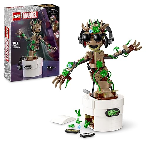 LEGO | Marvel Groot Ballerino, Personaggio Giocattolo da Costruire con Funzione Danzante, Giochi Animati per Bambini e Bambine da 7 Anni in su, Idea Regalo Supereroe Avengers da Collezione 76297