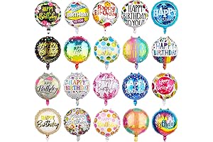 Mylar Birthday Balloons: 100-Pack of Vibrant Foil Balloons for Memorable Celebrations