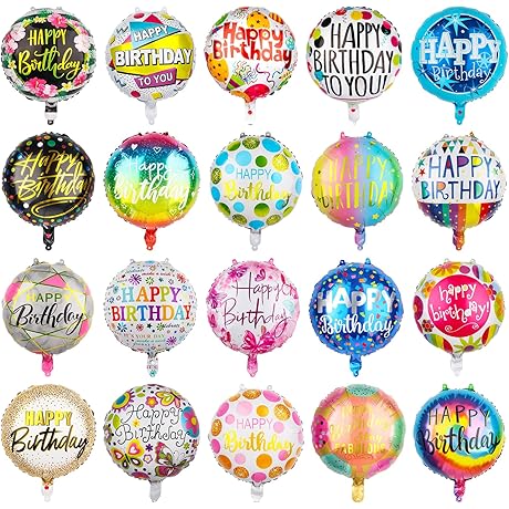 Mylar Birthday Balloons: 100-Pack of Vibrant Foil Balloons for Memorable Celebrations